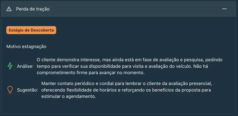 Diagnóstico de perda na etapa de descoberta no Synthetos